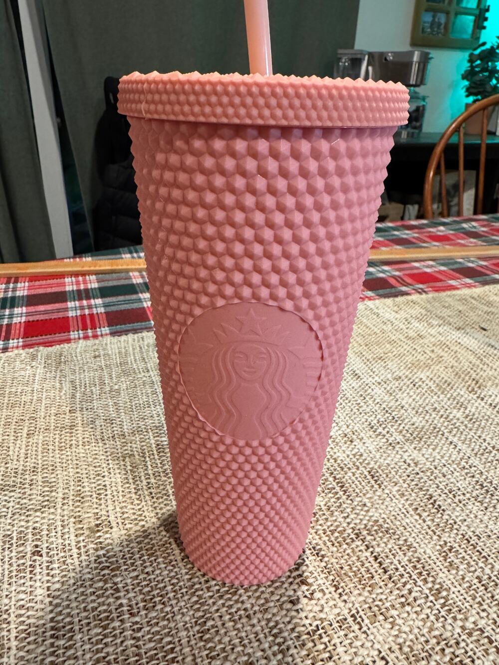 NWT Starbucks China 2022 Sakura Pink Matte Studded Venti 24oz Tumbler
